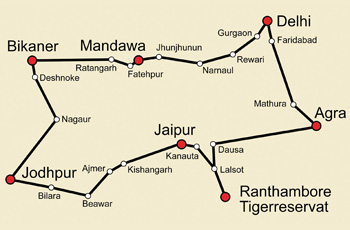 Nordindien_reiseroute Nordindien_reiseroute
